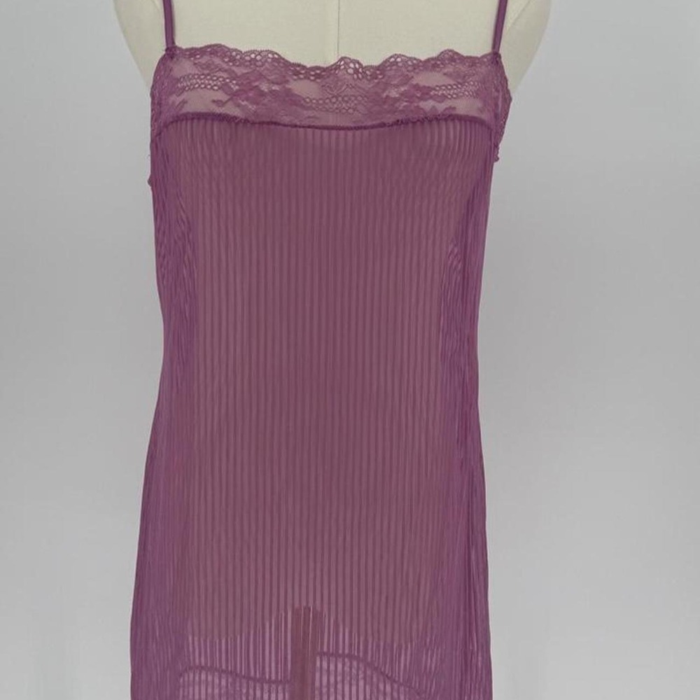 Adore Me Purple Lace Sheer Slip Dress Lace Trim Lingerie Womens XL
